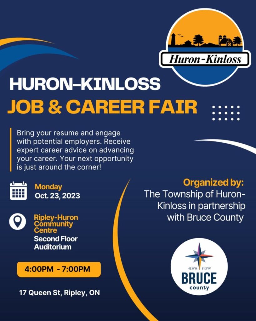 Huron-Kinloss holding Job & Career Fair This Evening 4 to 7pm