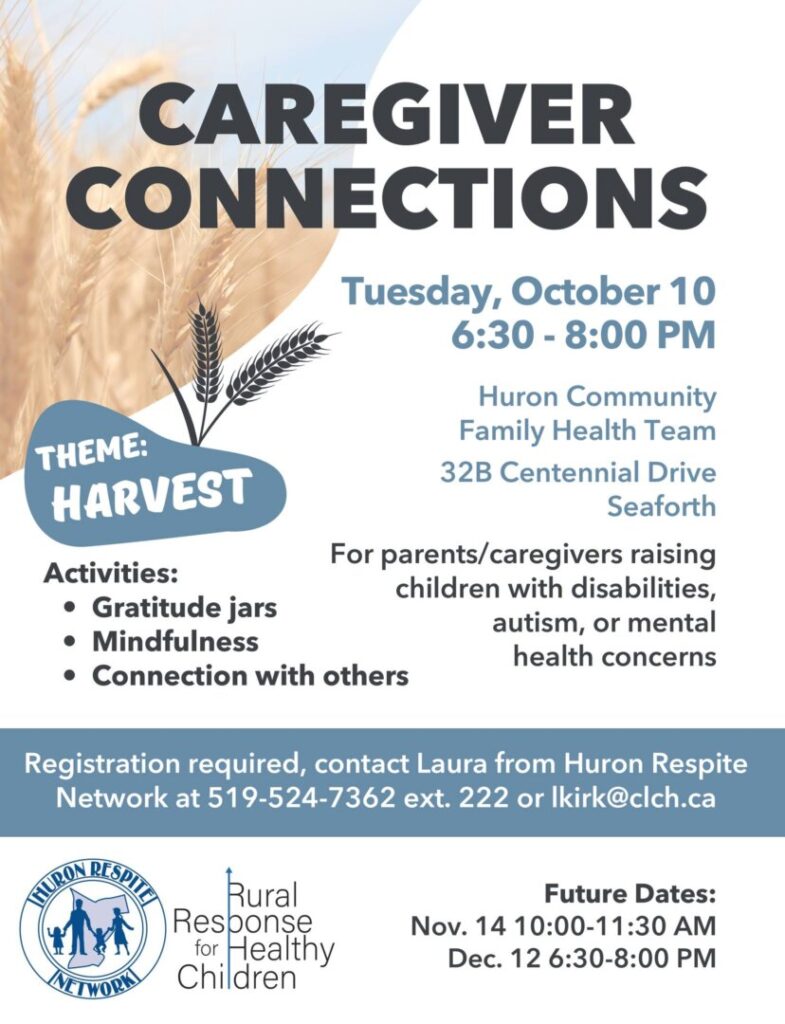 Huron Respite Network hosting Caregiver Connection event Oct. 10th in Seaforth