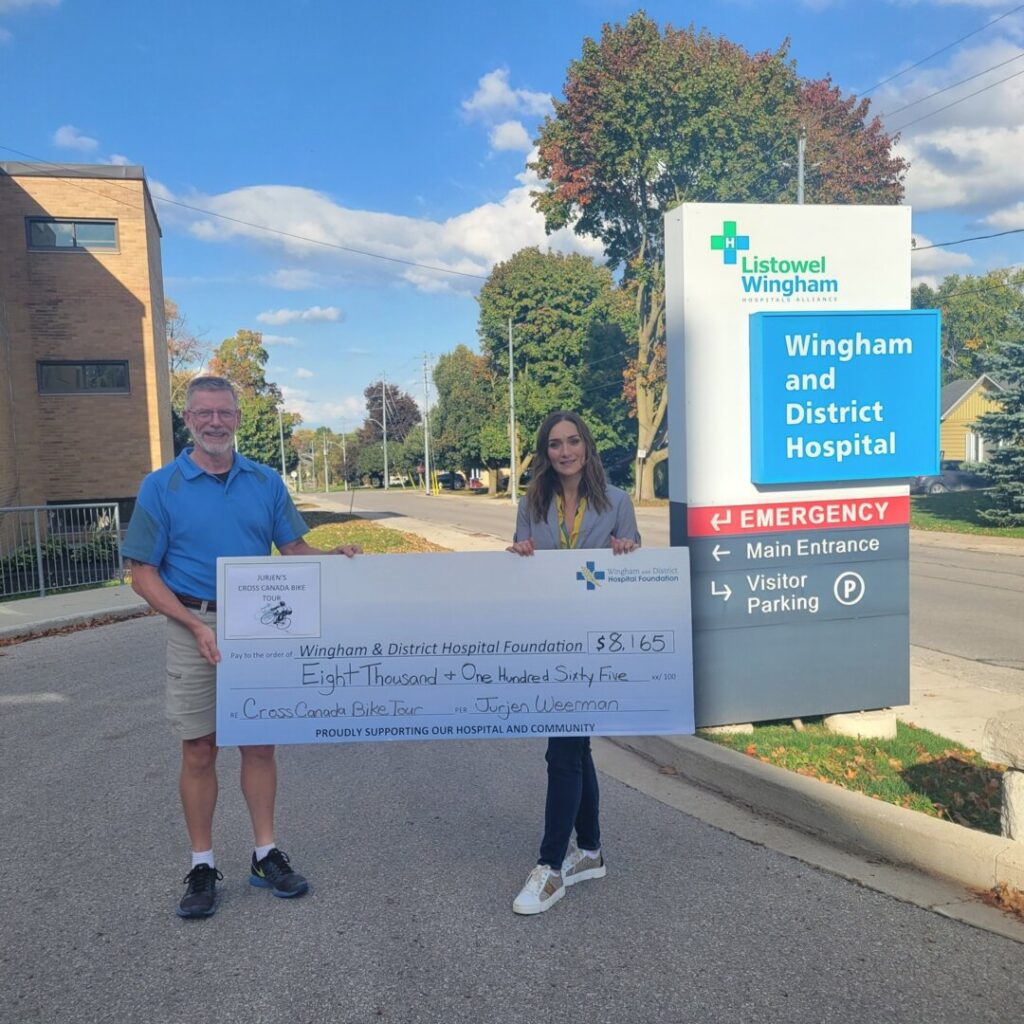 Lucknow resident raises over ,000 for Wingham Hospital with Cross Canada Bike Ride