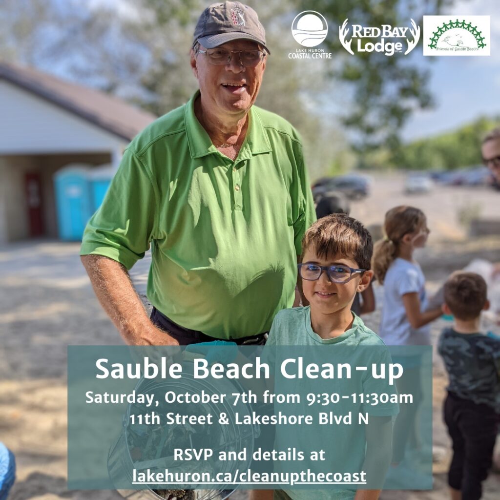 Lake Huron Coastal Centre set for Sauble Beach Thanksgiving Clean-Up Oct. 7th at 9:30 am