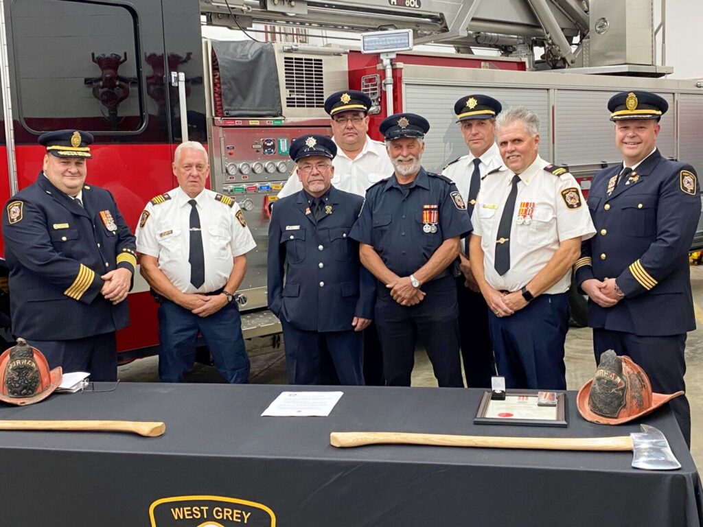 West Grey Fire celebrated Long Service Awards Members