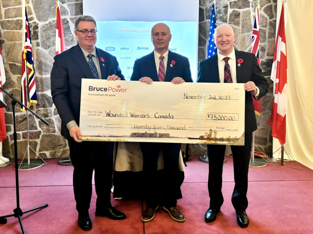 Bruce Power Donates ,000 to Wounded Warriors Canada