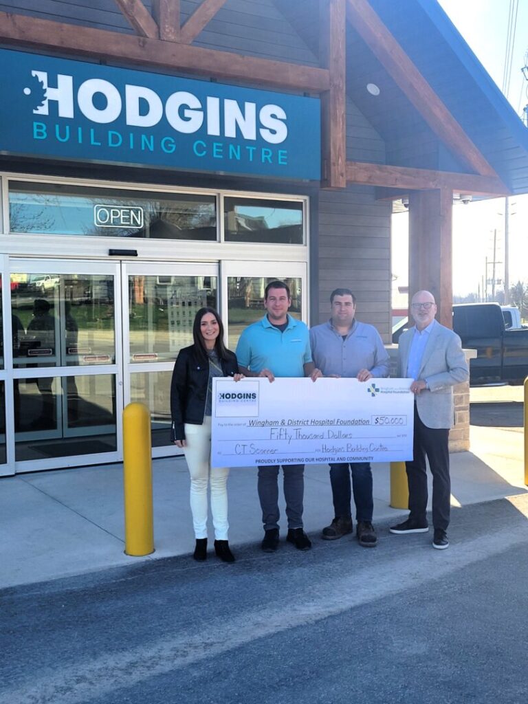 Hodgins Donates ,000 to Wingham CT Scanner Campaign