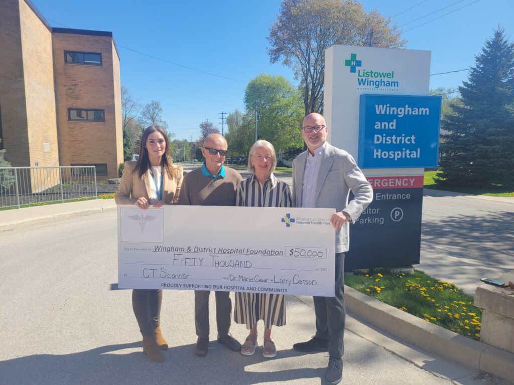 Dr. Marie Gear Marks ,000 Donation to Wingham CT Scanner Campaign