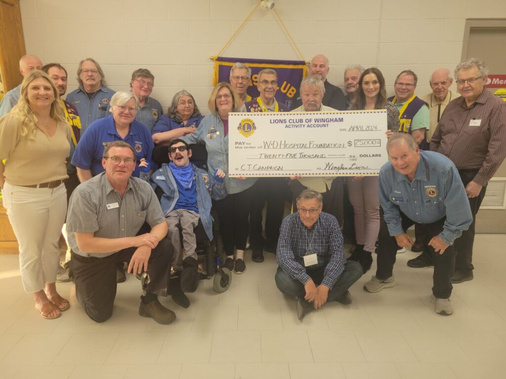 Wingham Lions Club Donates ,000 to CT Scanner Campaign