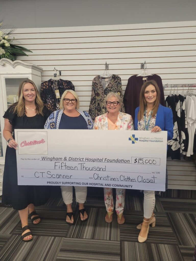 Christine’s Clothes Closet Pledges to CT Scanner Campaign