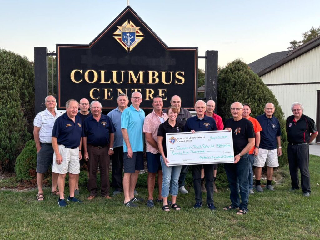 Goderich Knights of Columbus Pledge to Goderich Track Rebuild