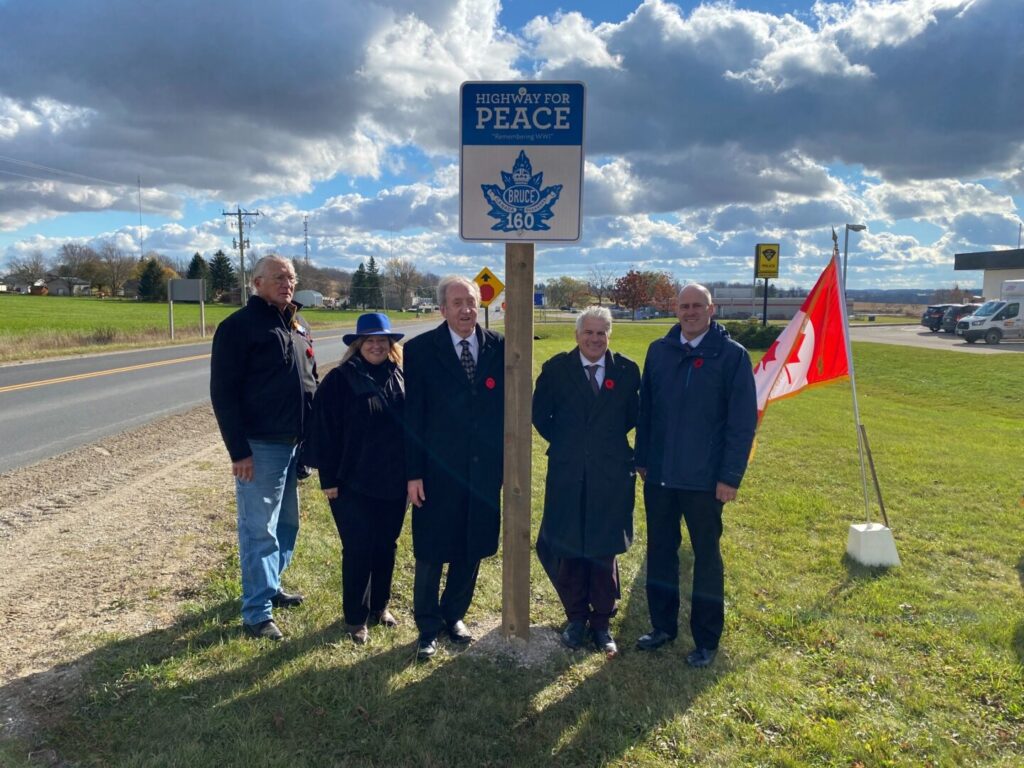 Bruce Road 19 Designated as the Highway For Peace