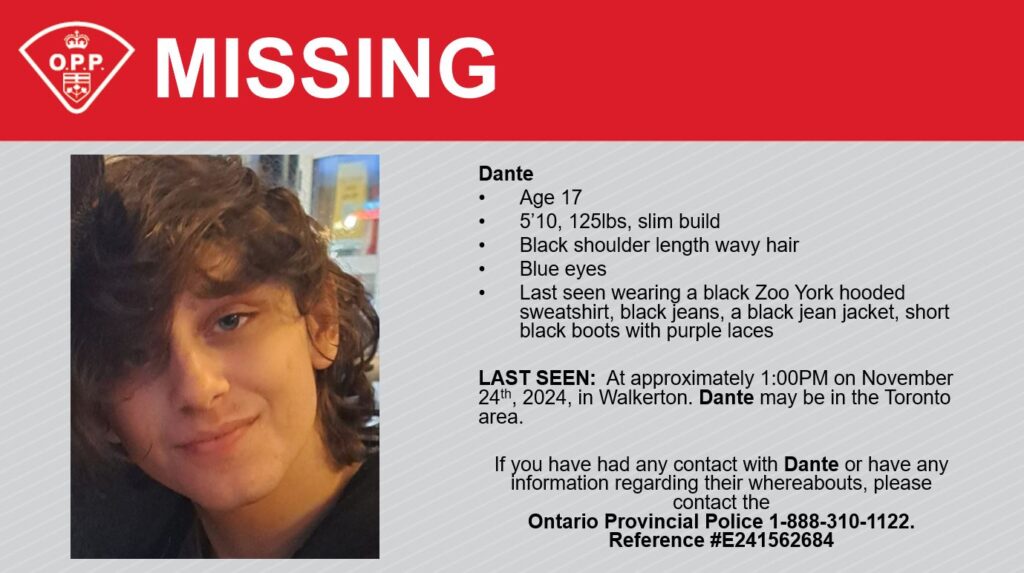 OPP Looking for Missing 17 Year Old