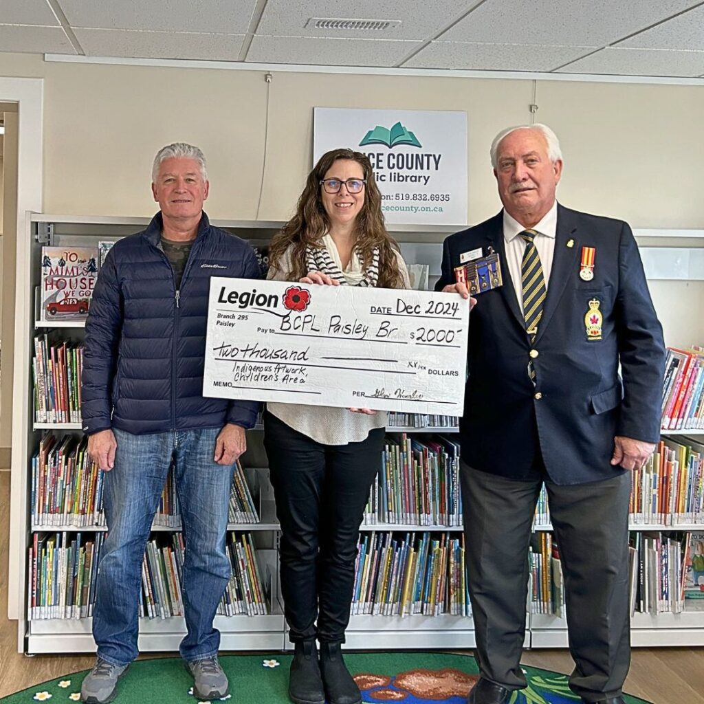 Paisley Legion Donates to Bruce County Public Library