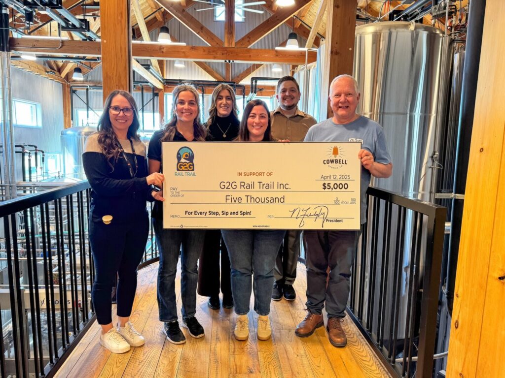 Cowbell Brewing Donates 00 to G2G Rail Trail