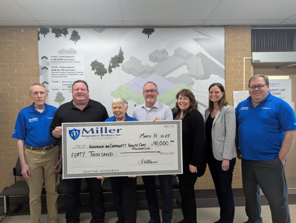 Miller Insurance Pledges ,000 to Kincardine Hospital