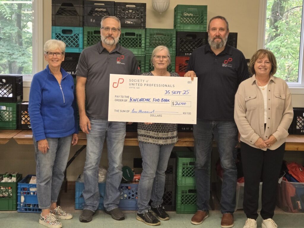 Society of United Professionals Donate 00 Each to Local Food Banks