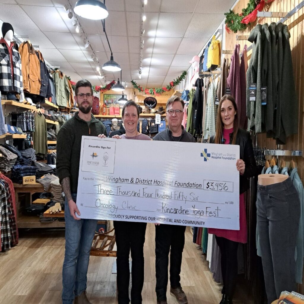 Over 00 Donated to Wingham Hospital from Kincardine Yoga Fest