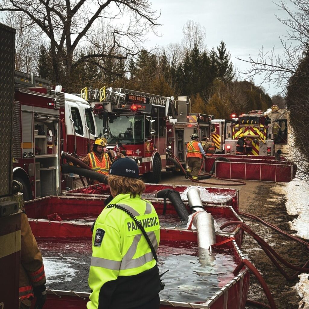 One Treated for Minor Injuries in Barn Fire in West Grey