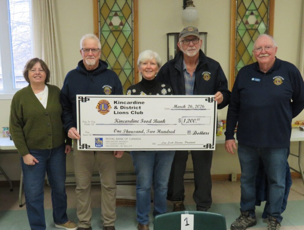 Lions Pledge Support to Good Food Box and Kincardine Food Bank