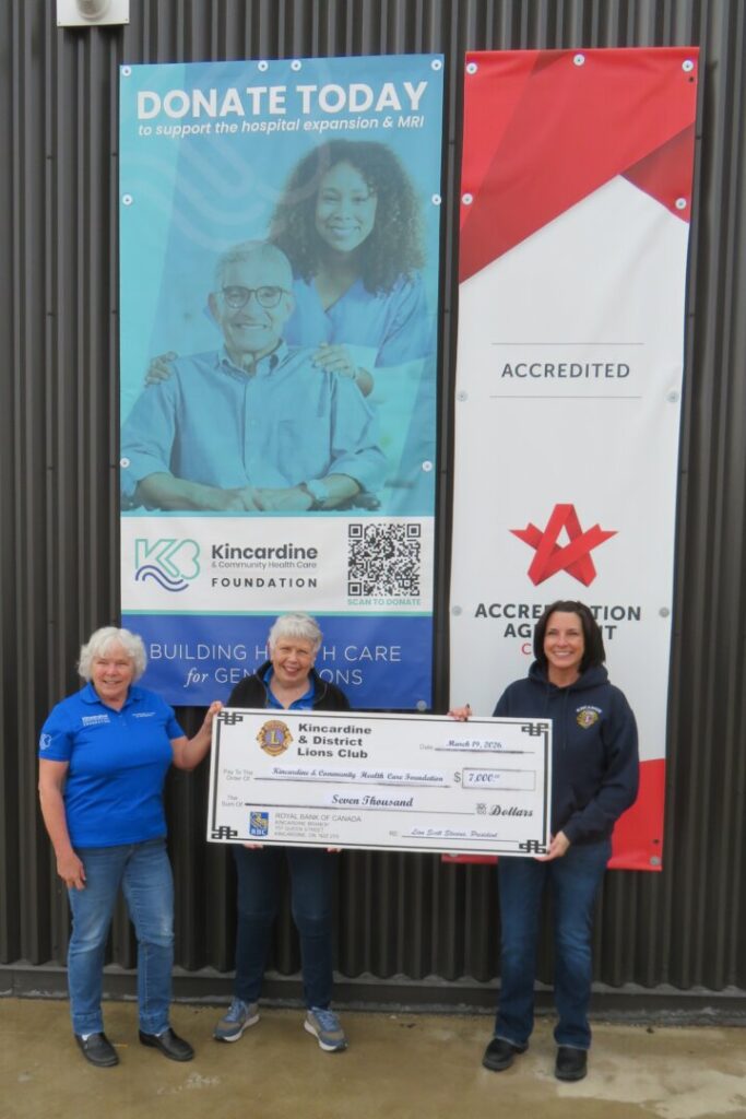 Kincardine Healthcare Foundation Receives Boost from Lions