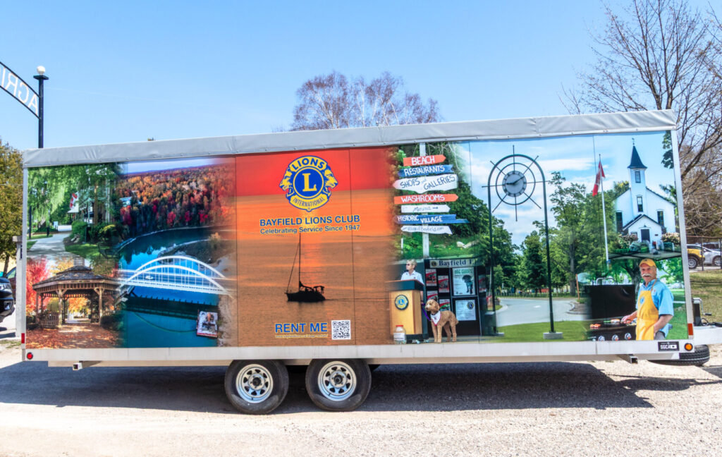 Bayfield Lions Unveil New Stage Wrap for 150th Anniversary