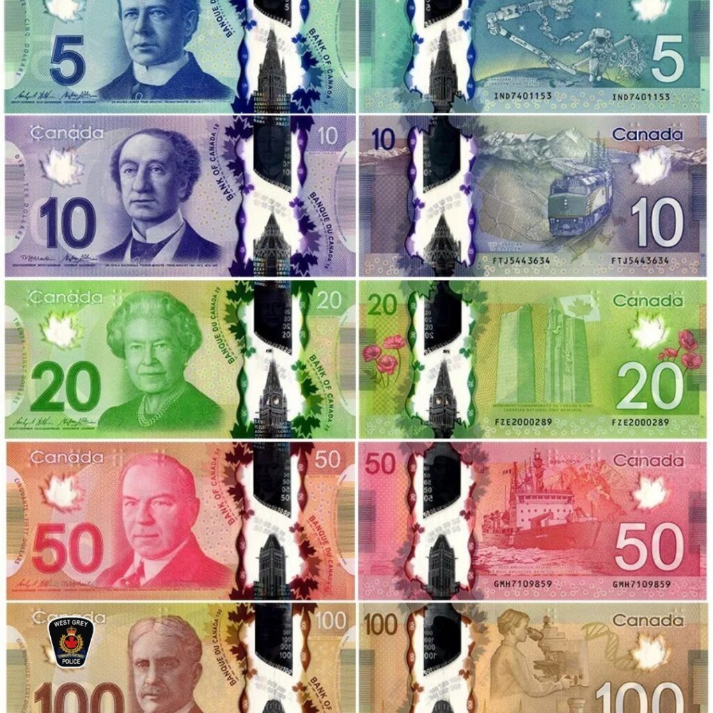 West Grey Police Warning of Counterfeit Bills Circling in the Community West Grey Police Warning of Counterfeit Bills Circling in the Community