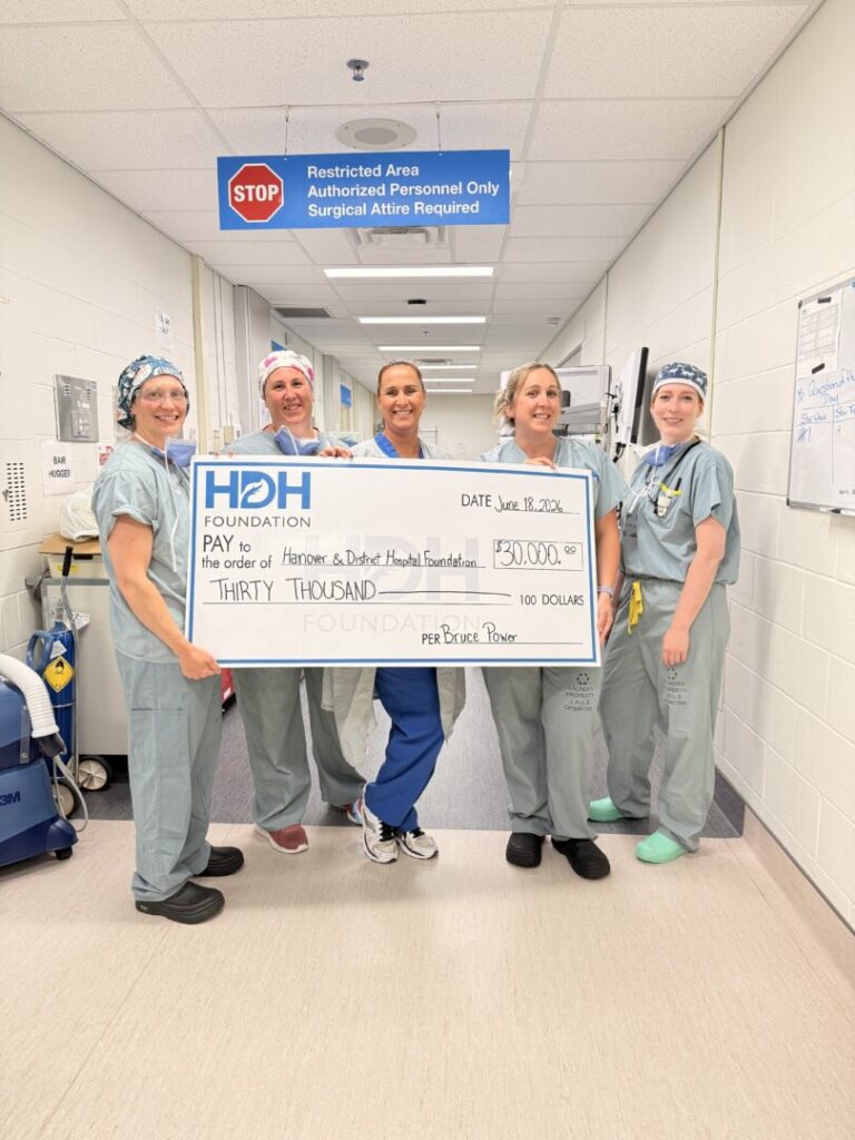 Bruce Power Donates to Hanover & District Hospital Bruce Power Donates to Hanover & District Hospital