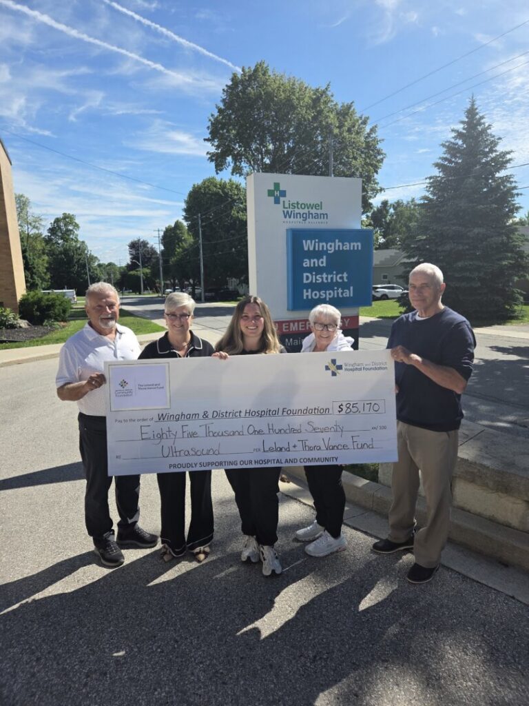 Leland and Thora Vance Fund Contribute to Wingham Hospital