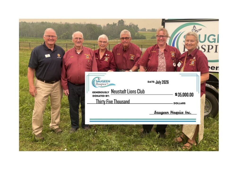 Lions Clubs Pledging Support for Saugeen Hospice